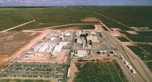 Aerial view of the WIPP site
